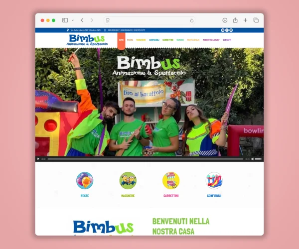 Animazione Bimbus sito web